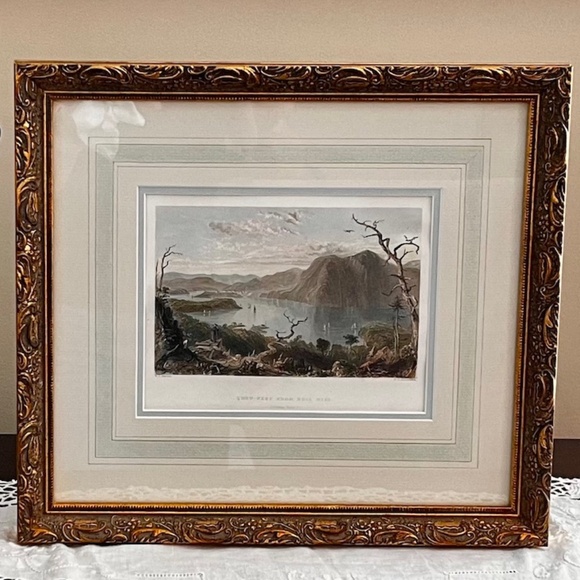 19th C Artwork by G.K. Richardson w/W.H. Bartlett; Hudson Valley River School - Picture 1 of 7